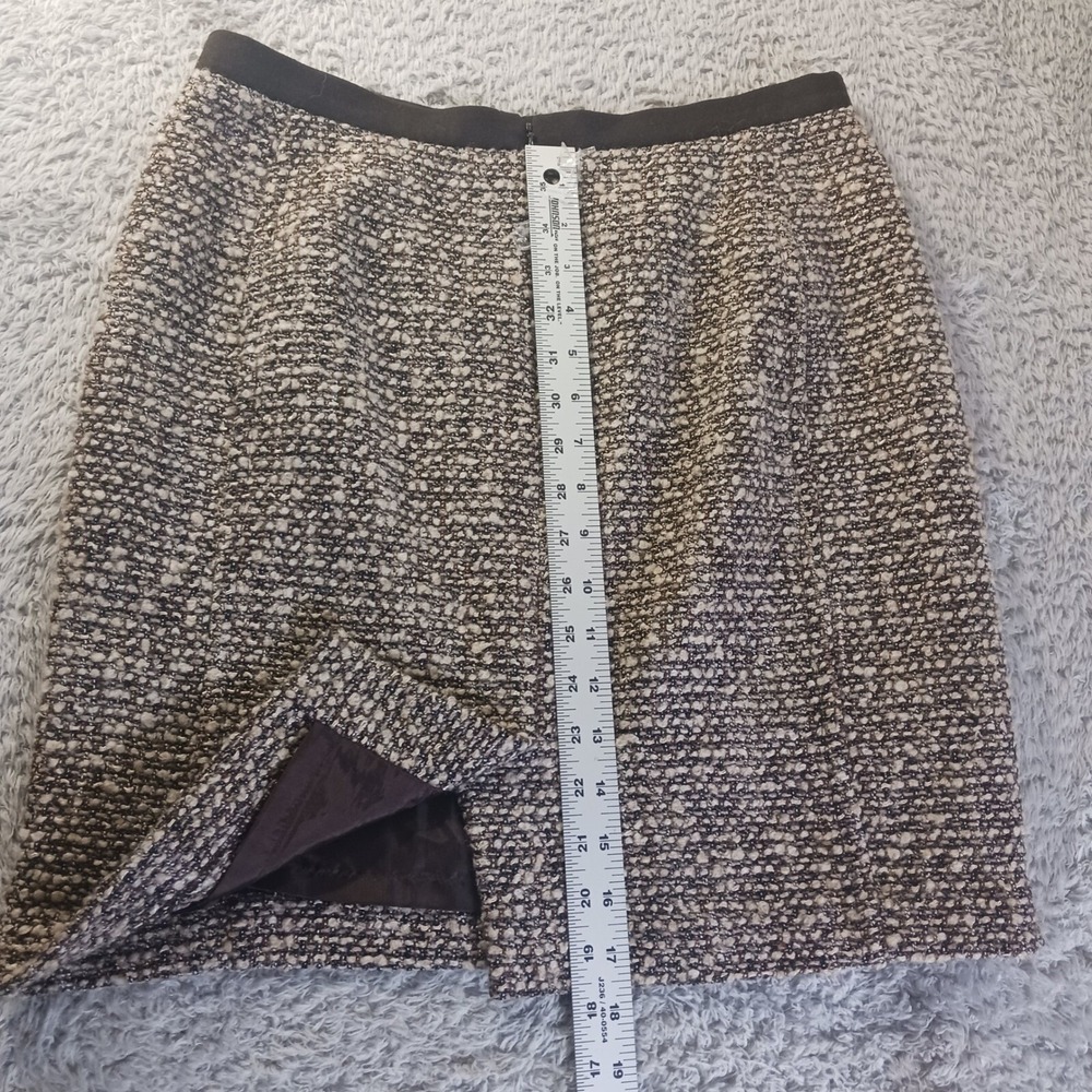 Talbots Wool Blend Tweed‎ Skirt Lined Classic Fit Brown Textured Women's 6P - Picture 4 of 6